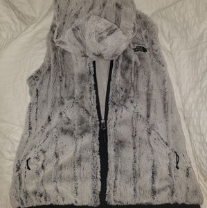 The North Face Faux Fur Hooded Vest